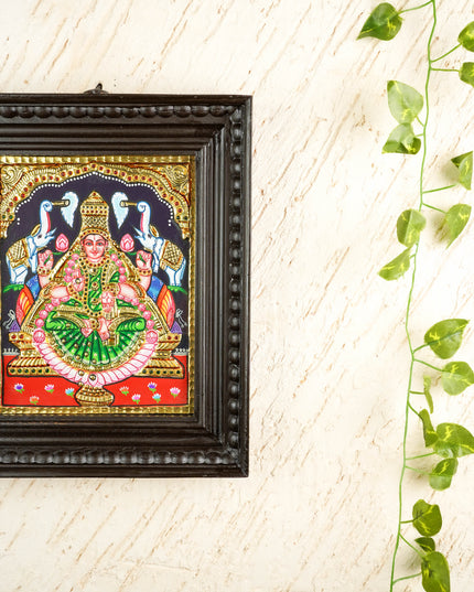 Tanjore Painting - Gajalakshmi - Flat (Gold Foil) - 10x8 inch - WL2054