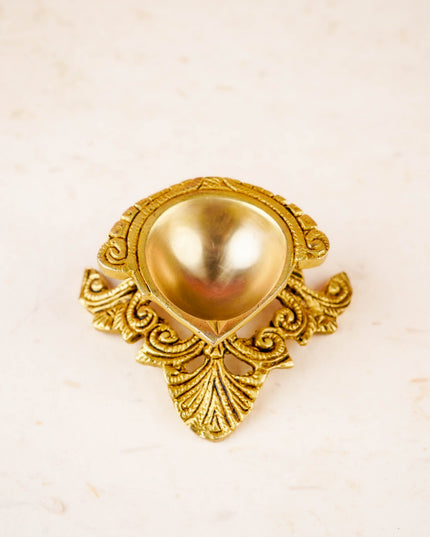 Brass Decorative Diya - Gold Finish - WL2095-1