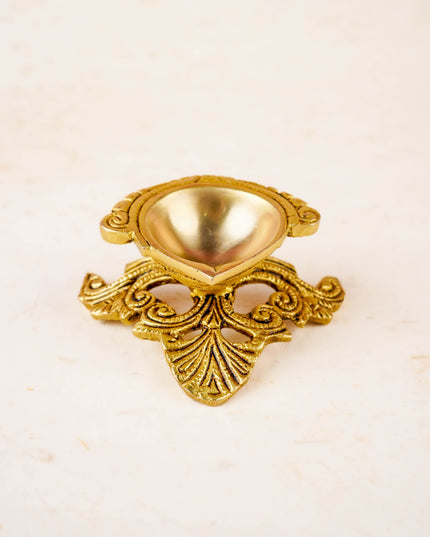 Brass Decorative Diya - Gold Finish - WL2095-1