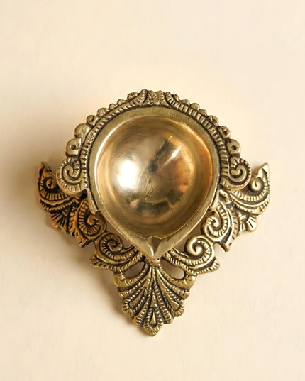 Brass Decorative Diya - Antique - WL2095-2