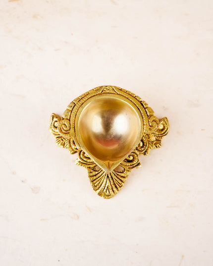 Brass Decorative Diya - Gold Finish - WL2095-1