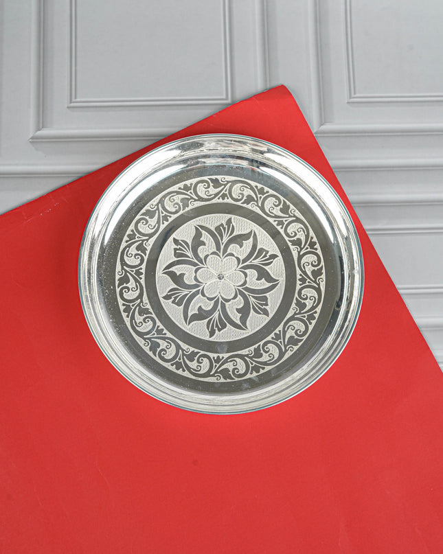 German Silver Engraved plate - 8 inch - WL2196