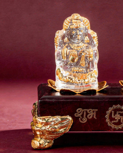 Glass Ganesh-Lakshmi Idol - WL2205