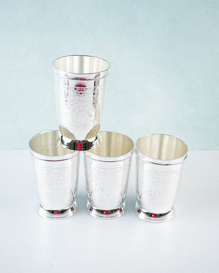 Brass Glass Set with Tray - WL2222