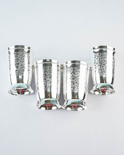 Brass Glass Set with Tray - WL2222