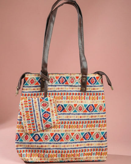 2 in 1 hand bag & clutch hand purse - Ikkat - WL2271