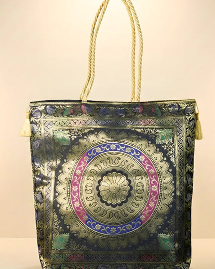 Grand Banarasi Assorted Design Hand bag ( 16 X 16 ) - WL2293