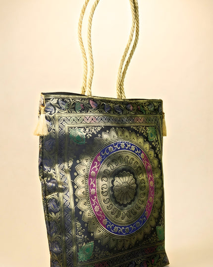 Grand Banarasi Assorted Design Hand bag ( 16 X 16 ) - WL2293