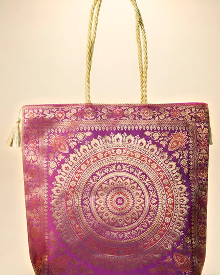 Grand Banarasi Assorted Design Hand bag ( 16 X 16 ) - WL2293