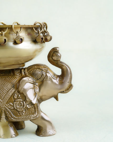 Brass Elephant Urli - WL2313