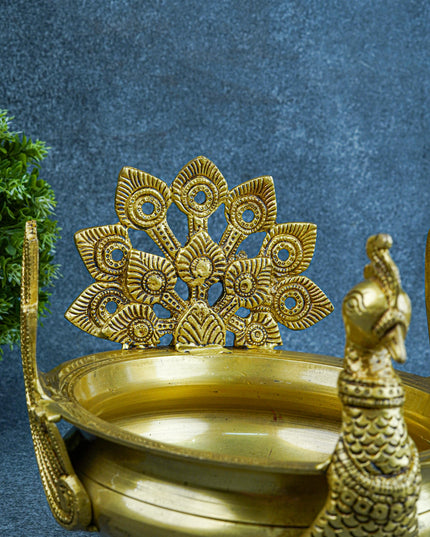 Brass Peacock Urli  - WL2400