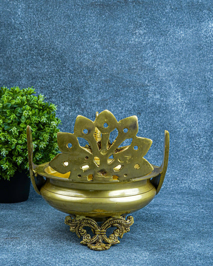 Brass Peacock Urli  - WL2400