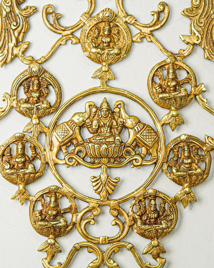 Brass Ashtalakshmi Wall Hanging - WL4629