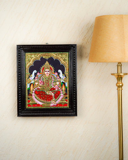 Tanjore Painting - Gajalakshmi - Flat (Gold Foil) - 15x12 inch - WL2452
