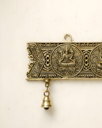 Brass Hanging Ganesh-Lakshmi Plate - WL2551