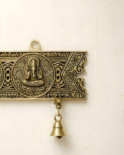 Brass Hanging Ganesh-Lakshmi Plate - WL2551