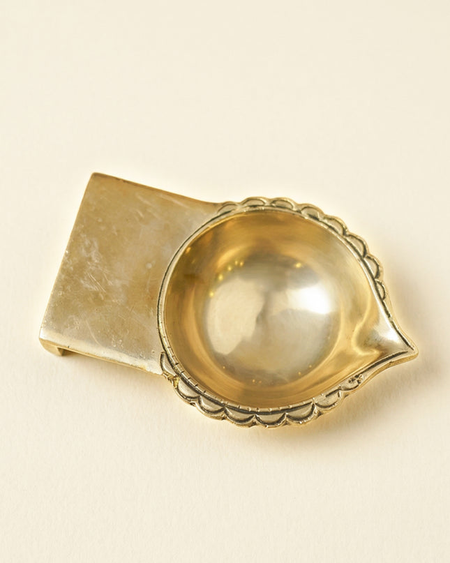 Brass Floral Diya - WL2566