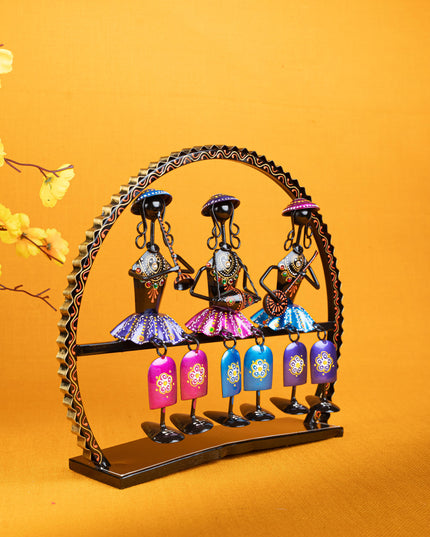 Metal Handpainted Musician Dolls on Swing  - WL2590
