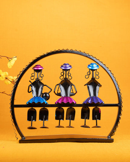 Metal Handpainted Musician Dolls on Swing  - WL2590