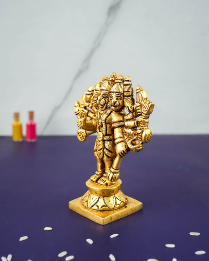 Brass Panchamuki Hanuman Idol - WL2718