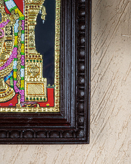 Tanjore Painting - Tirupathi Balaji - Flat (Gold Foil) - 12x10 inch - WL3001