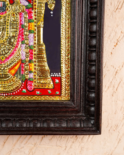 Tanjore Painting - Tirupathi Balaji - Flat (Gold Foil) - 12x10 inch - WL3001