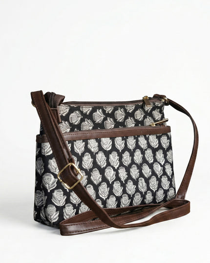 Printed Sling Bag in Cotton Fabric - WL3012