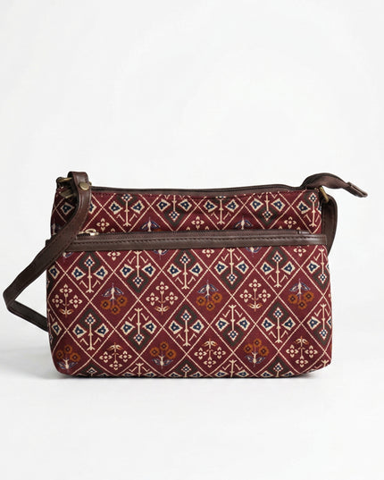 Printed Sling Bag in Cotton Fabric - WL3012