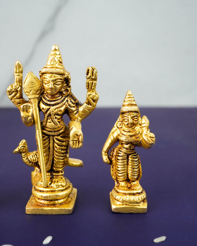 Brass Murugan with Peacock - WL3191