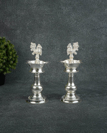 German Silver Annapakshi Kuthu Vilaku - 9 inch - Set of 2 - WL3308