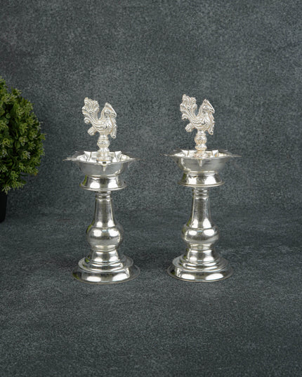 German Silver Annapakshi Kuthu Vilaku - 9 inch - Set of 2 - WL3308