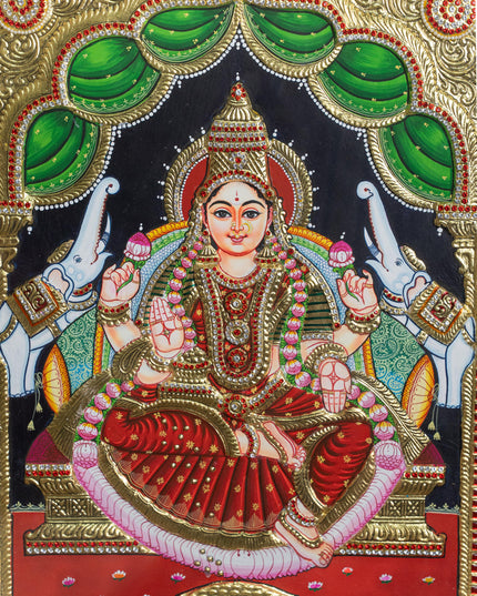 Tanjore Painting - Gajalakshmi - Semi Embossed - 24x18 inch - WL3391