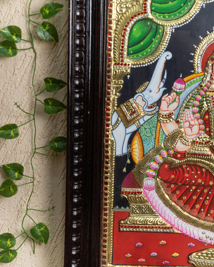 Tanjore Painting - Gajalakshmi - Semi Embossed - 24x18 inch - WL3391