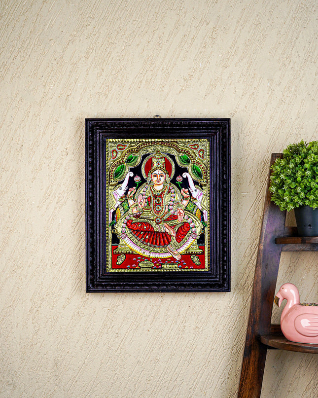 Tanjore Painting - Gajalakshmi - Semi Embossed - 15x12 inch - WL3403