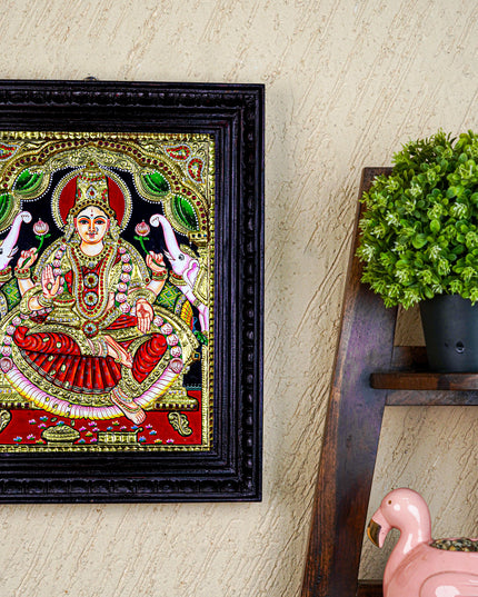 Tanjore Painting - Gajalakshmi - Semi Embossed - 15x12 inch - WL3403