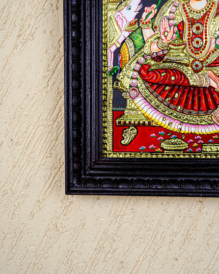 Tanjore Painting - Gajalakshmi - Semi Embossed - 15x12 inch - WL3403