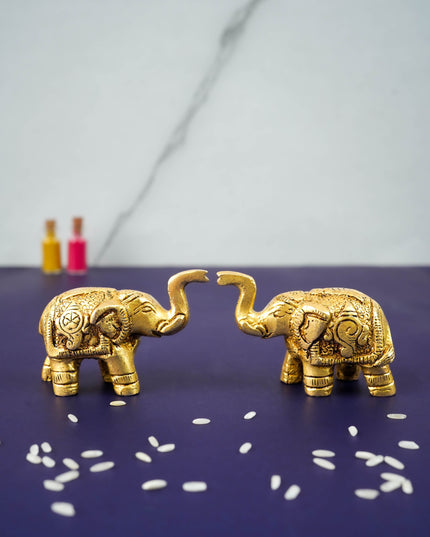 Brass Elephant - Set of 2 - WL3414-1