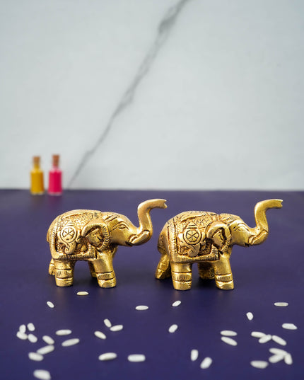 Brass Elephant - Set of 2 - WL3414-1