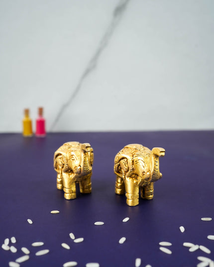 Brass Elephant - Set of 2 - WL3414-1