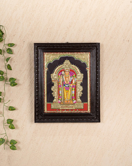 Tanjore Painting - Murugan - Flat (Gold Foil) - 15x12 inch - WL3581