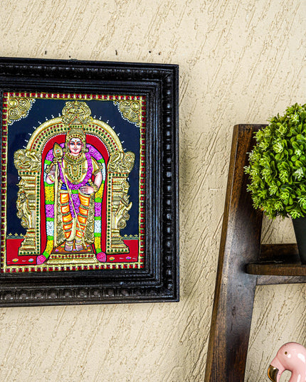 Tanjore Painting - Murugan - Flat (Gold Foil) - 15x12 inch - WL3581