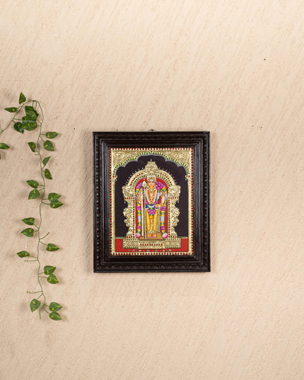 Tanjore Painting - Murugan - Flat (Gold Foil) - 15x12 inch - WL3581