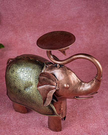 Metal Elephant T-light holder - WL3743