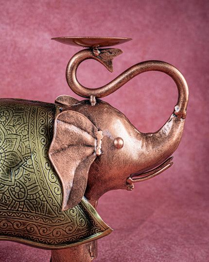 Metal Elephant T-light holder - WL3743