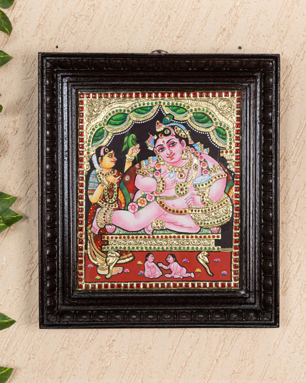 Tanjore Painting - Vithoba Krishna - Flat (Gold Foil) - 12x10 inch - WL3788