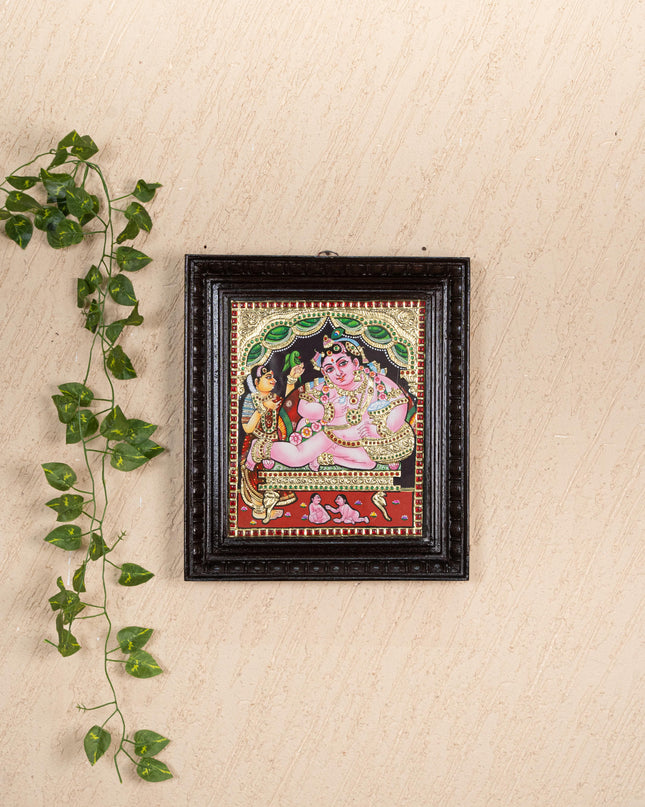 Tanjore Painting - Vithoba Krishna - Flat (Gold Foil) - 12x10 inch - WL3788