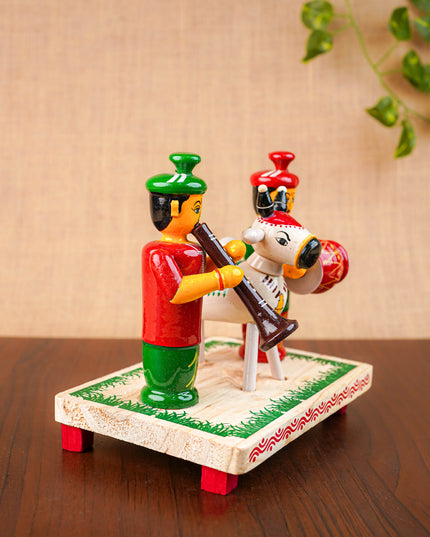 Etikoppaka Toys - Musicians with Cow - WL3819