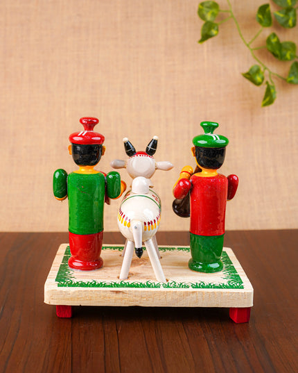 Etikoppaka Toys - Musicians with Cow - WL3819