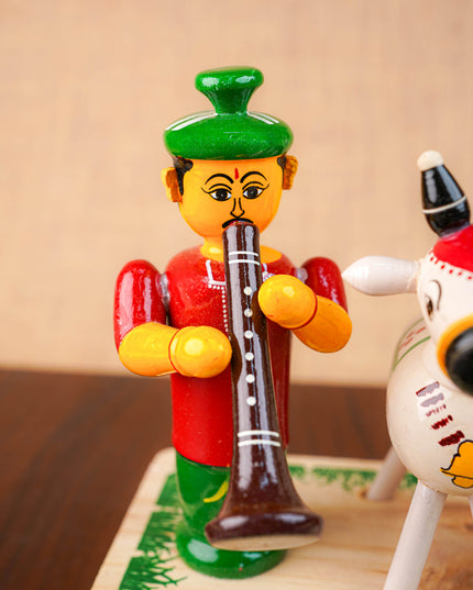 Etikoppaka Toys - Musicians with Cow - WL3819