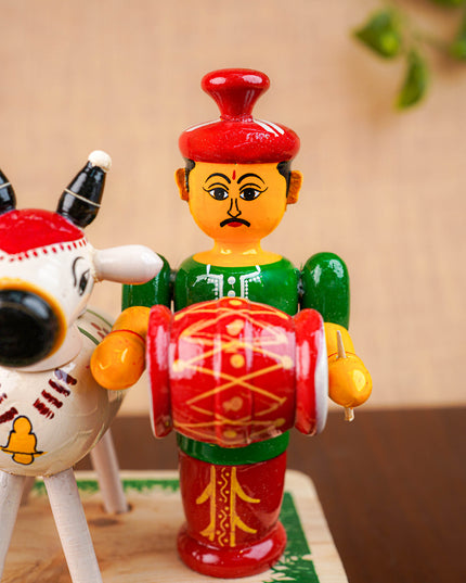 Etikoppaka Toys - Musicians with Cow - WL3819